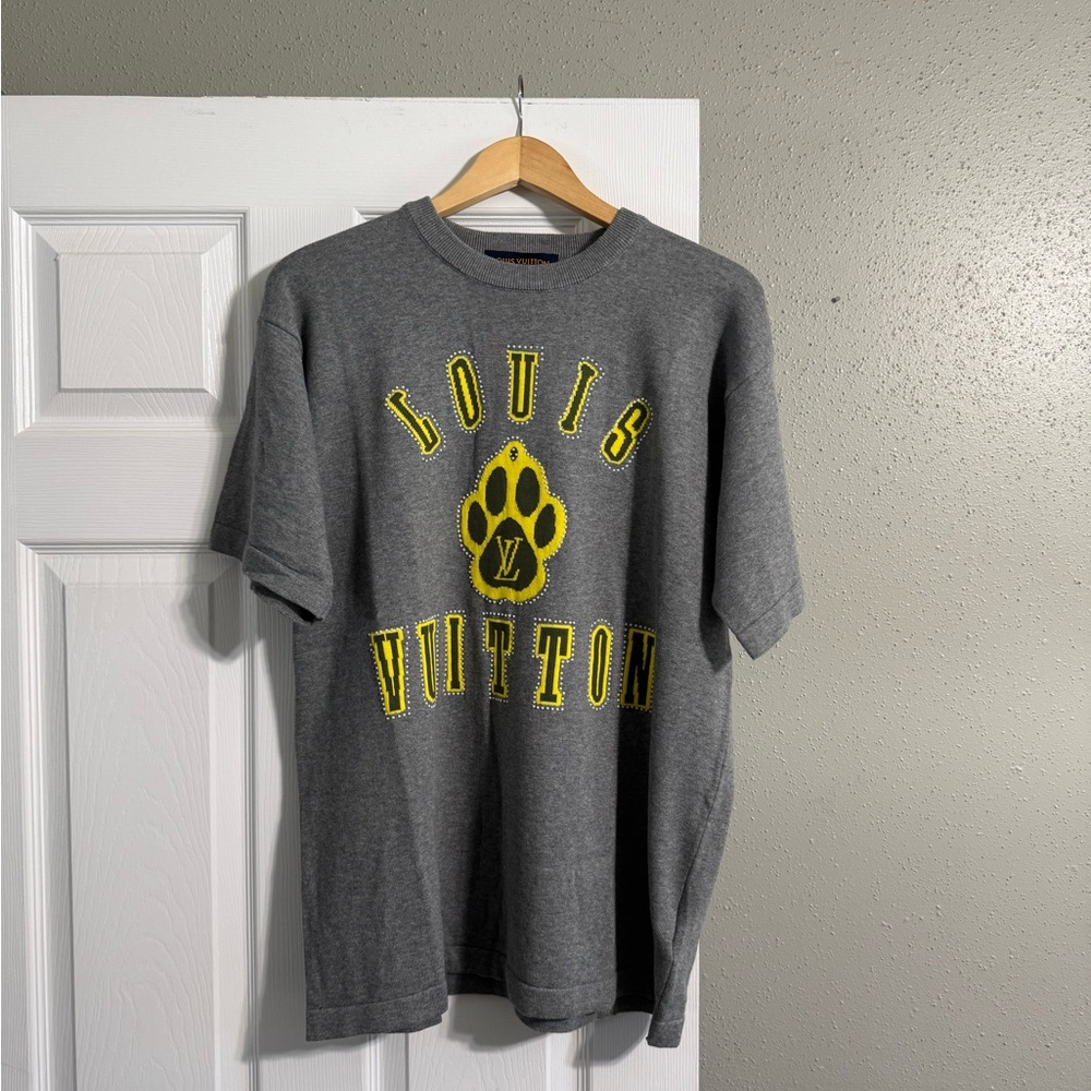 Louis Vuitton Gray and Yellow Tee